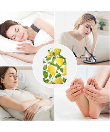 Watercolor Lemon Leaves Heat Bottle | 2L Hot Water Bottle for Pain Relief | Ideal for Neck & Shoulder Relief - Buy Online on GoSupps.com