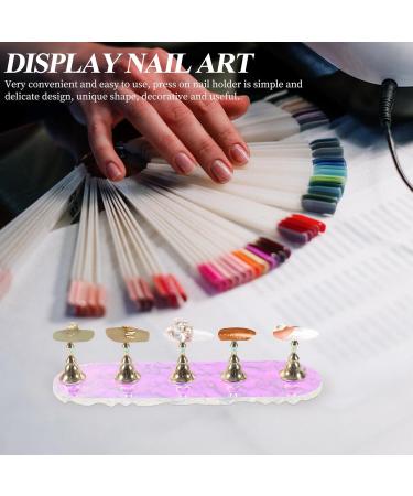 Beavorty Nail Stand 1 Set Nail Stand for Press on Fake Acrylic Nail Stand Nail Tips Practice Display Holder Fingernail DIY Nail Stand False Nail Manicure Tool with Base for Salon Home B 12.8x3.9x3cm As Shown - Buy Online on GoSupps.com