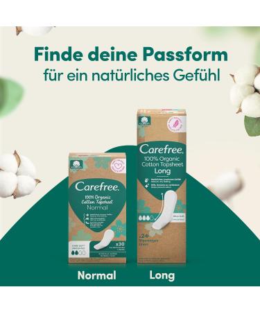 Carefree Slip Performances 100% Organic Cotton Topsheet Long - 24 Pieces | Eco-Friendly Comfort & Dryness - Buy Online on GoSupps.com