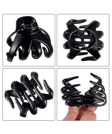 6 Pieces 6 cm No-Slip Octopus Hair Clips - Black Hairpins with Grip - Buy Online on GoSupps.com