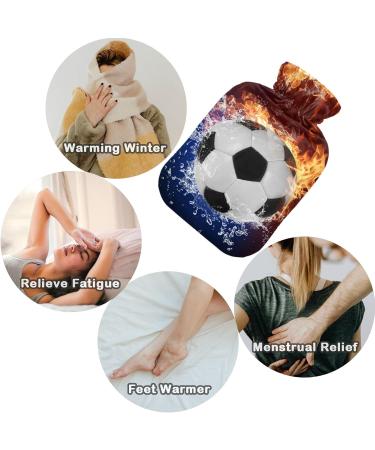 Buy Naanle Fire Football Hot Water Bottle 1L Transparent Heat Bottle for Bed Hand & Feet Warmer | Pain Relief & Cold Therapy | International Shipping - Buy Online on GoSupps.com