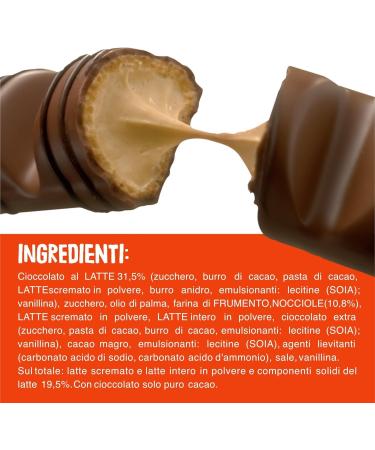  Italian Gourmet E.R. Kinder Bueno Chocolate and Hazelnut Snacks A Waffle Filled with Hazelnut Cream Filled with Chocolate Wrapped for Kids 3 Packs of 107g + Italian Gourmet Polpa 400g - Buy Online on GoSupps.com