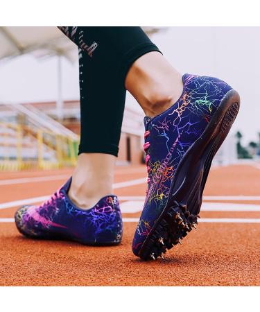 Eribby Unisex Track Spike Shoes - Sprint and Mid-Distance Running Shoes - Navy (Women's 7.5/Men's 6) - Buy Online on GoSupps.com