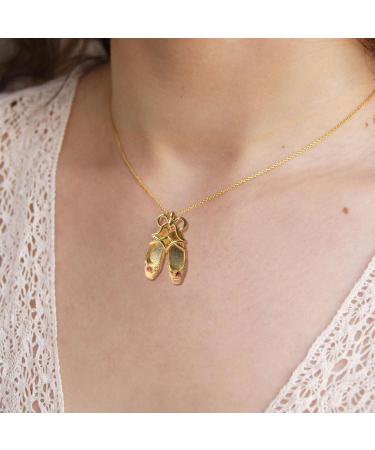 Oralgos Fashionable Ballet Shoe Trailer Necklace for Women - Trendy Dance Choker Wedding & Party Jewelry Silver Birthday Gift Accessory - Buy Online on GoSupps.com