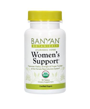 Banyan Botanicals Womens Support  Organic Herbal Tablets  Promotes a Healthy Female Reproductive System*  Supports Regular & Healthy Menses*  90 Tablets  Non-GMO Sustainably Sourced Vegan