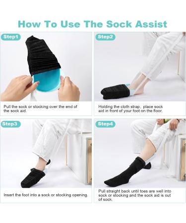 ACWOO Pantyhole Training Aid Socks for Seniors & Pregnant Women - Extra Tear-Resistant Comfort Straps | International Shipping - Buy Online on GoSupps.com