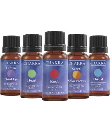 Buy Mystic Moments 5 x 10 ml Essential Chakra Oil Blends - Elevate Your Wellness | International Shipping Available - Buy Online on GoSupps.com