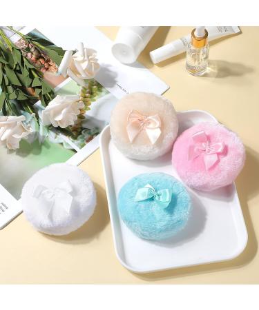 Buy Sibba 4Pcs Large Fluffy Powder Puff - 3.5 Inch Ultra Soft Washable & Reusable Makeup Tools for Face & Body | International Shipping Available - Buy Online on GoSupps.com
