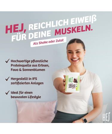HEJ Poudre de prot ines v g taliennes - Poudre de prot ines de riz et de pois - Pour le d veloppement musculaire et le fitness - 19 g de prot ines par portion - Comme shake ou ingr dient - Vanille 300 Vanille 300g - Buy Online on GoSupps.com