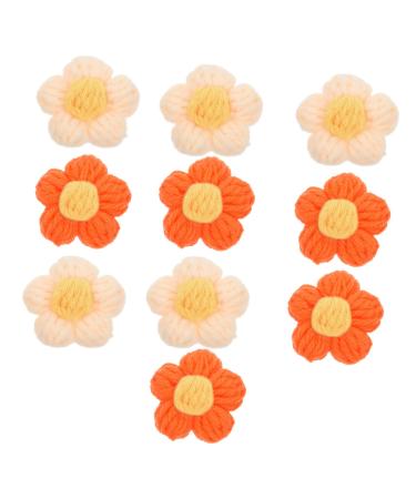 PLAFOPE Floral Brooch Pin 10pcs Hairpin Accessories Costume Phone Case Crochet Sewing Diy Brooch Flower Clothing Toddler Suite 1 count (Pack of 1) Assorted Color 3