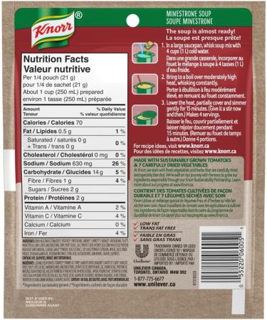 Knorr Minestrone Soup Mix 83 Grams Pack of 12 Minestrone 83 g (Pack of 12) - Buy Online on GoSupps.com
