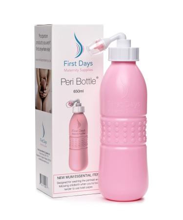 First Days Maternity - Pink Peri Bottle, Large 650ml Capacity - New Mum Essential Item for Postpartum Recovery - Hospital Bag Must Have - Buy Online on GoSupps.com