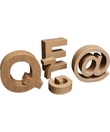 Papier Mache Letter Q - 7 Brown - Handmade Paper Mache Decor - Buy Online on GoSupps.com