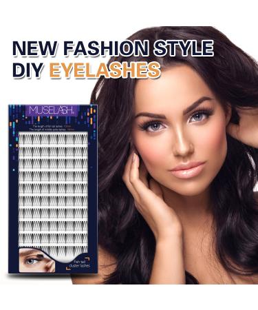 Buy MUSELASH Fishtail Tall Lash Clusters | 410pcs Natural Look Eyelash Extensions (12mm-16mm) - Reusable & Long Lasting - Buy Online on GoSupps.com