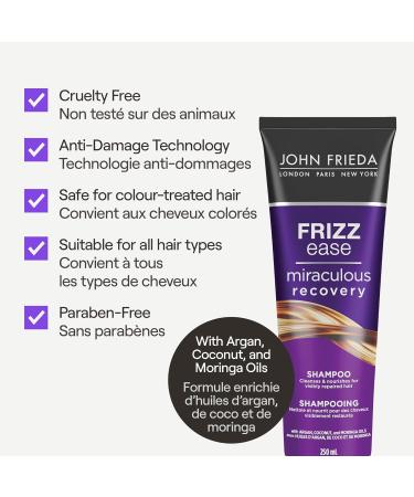John Frieda Frizz Ease Miraculous Recovery Repairing Shampoo Conditioner & Leave in Conditioner for frizzy & damaged hair (3 Pack) - Buy Online on GoSupps.com