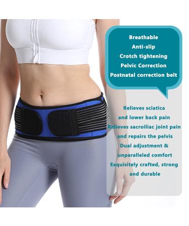 Sacroiliac Splint for Lower Back Pain for Men & Women - Sciatic Nerve Legs & Sacral Relief Belt Lumbar Pelvic & Back Relies - Buy Online on GoSupps.com