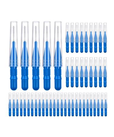 Soft interdental brushes dental floss dental floss toothpick cleaner toothpick cleaner braces cleaning tool for interdental spaces (blue) 50 pieces