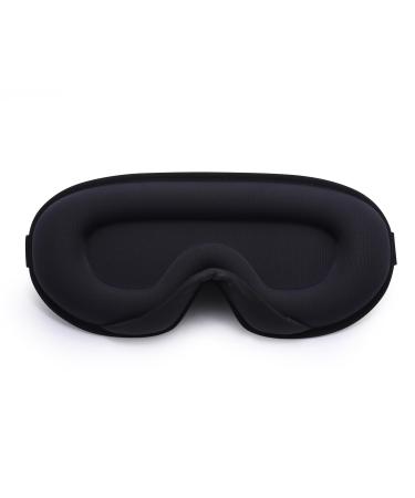 Sleep Eye Mask Zero Pressure Sleeping Eye Mask Light Blocking 3D Contoured Sleep Mask for Side Back Sleepers Memory Foam Sleep Mask for Men Women Eye Cover for Sleeping Black