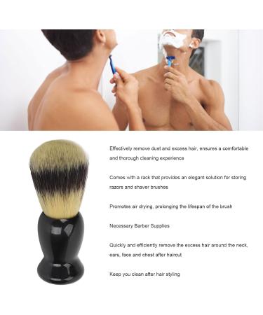Soft Bristles Neck Duster Barber Brush Gentle Effective Hair Removal Convenient Storage Durable Material Barber Supplies Practical for Face Beard Care with Stand Up Base - Buy Online on GoSupps.com
