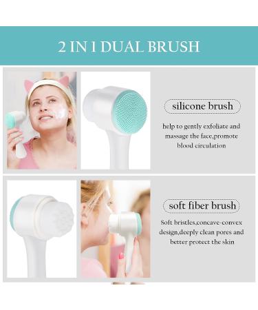 Silicone Dual-Sided Face Brush for Gentle Facial Cleansing - Manual Facial Cleaning Tool for Deep Skin Care - Buy Online on GoSupps.com