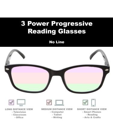 Multi Focus Progressive Reading Glasses - 3 Powers in 1 | Gray Tortoise | Unisex 1.0x | Shop Internationally - Buy Online on GoSupps.com