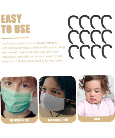 Beaupretty Auricle Corrector Ear Covers - 6 Pairs Flexible Ear Cuff for Sleep & Corrective Use | Black Earmuffs for Auricle Correction 4.4x3.6x0.4cm - Buy Online on GoSupps.com