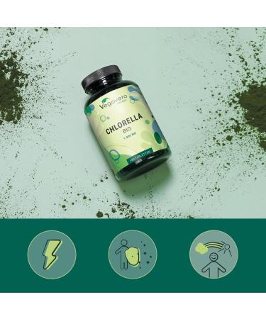 Organic Chlorella Tablets 1000mg | Broken Cell Wall | 180 Vegan Tablets | Lab-Tested | No Additives | Vegavero - Buy Online on GoSupps.com