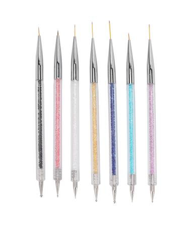 Nail Pen 7pcs Nail Art Liner Brushes Point Drill Pen Double Ended Dotting Tools Painting Nail Brush Pen DIY Manicure Tool