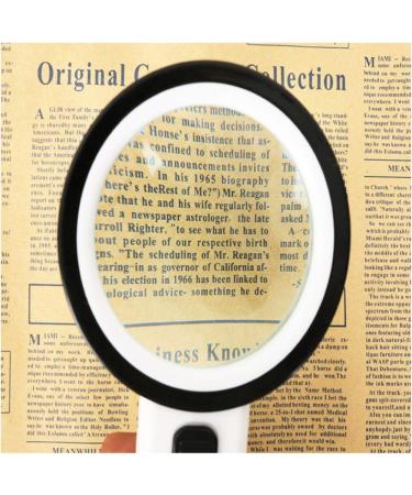 Optical Glass Lens Magnifier with Light Magnifier Antique Collection Appreciation Reading Magnifier Black and White 30x Good Times - Buy Online on GoSupps.com