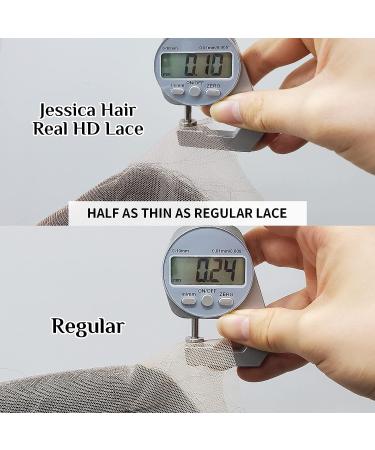 Jessica Hair 13x4 Real HD Lace Frontal 0.10mm Ultra-thin Closure - 14 Inch Virgin Brazilian Human Hair - Buy Online on GoSupps.com