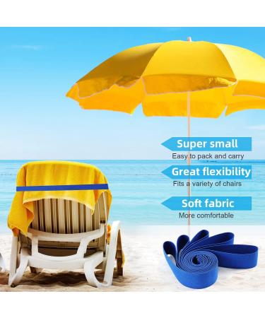4 Pack Silicone Towel Bands for Beach, Pool, and Cruise Chairs - Blue/Turquoise - Buy Online on GoSupps.com