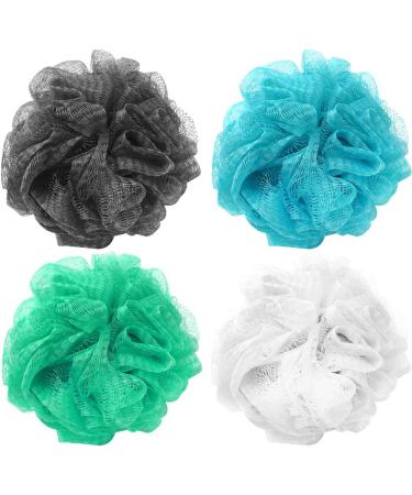 Com-Four 4x Bathing Sponge Set - Colorful Shower Sponges for Massage & Washing - 04 Pieces - Buy Online on GoSupps.com