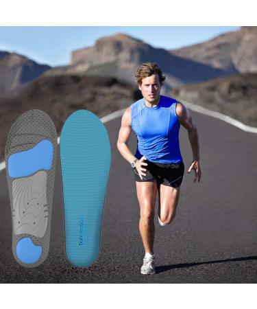 Buy bonmedico High Performance Gel Insoles for Sports & Leisure - Shock Absorbing Foot Support for Women & Men - Ideal Cushioning & Comfort (1 Pair Size 10-10.5 USW - Buy Online on GoSupps.com