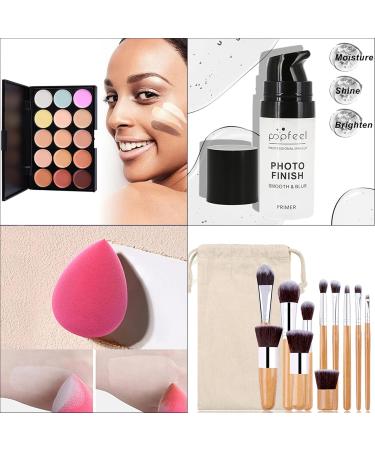 Joyeee All-in-One Makeup Set for Women | Complete Starter Multi-Purpose Kit for Teen Girls | Includes Concealer Palette Brush Set Primer & Powder - Buy Online on GoSupps.com