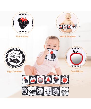 Jenilily Baby Book - Black & White Mirror Fabric for 0-3 Months | Picture Book & Gift Canger Toy for Babies - Buy Online on GoSupps.com