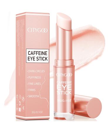 CITYGOO Caffeine Eye Cream Stick: Anti-Aging Firming & Moisturizing Balm for Dark Circles Puffiness & Eye Bags - Travel-friendly for Women (Caffeine Eye Cream 1pcs) Caffeine Eye Cream 0.1 Ounce (Pack of 1)