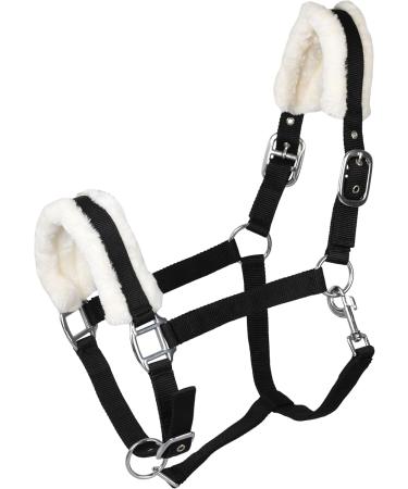 Buy RL24 Halter with Plush Padding - BASICLINE in 6 Colors | Shetland Pony Thoroughbred Warmblood - Black Shetland - Buy Online on GoSupps.com
