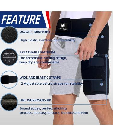 NOSIDAK Hip Brace - Sciatica Pain Relief & Thigh Compression Sleeve for SI Joint, Nerve Pain, Arthritis, Bursitis, and Muscle Strain - Buy Online on GoSupps.com