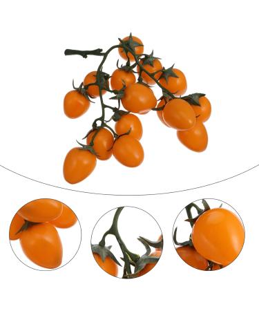 HOMSFOU 2pcs Simulated Fruit Artificial Cherry Tomatoes Model Miniature Dollhouse Accessories Home Decoration Home Plant Decor Kitchen Decoration Fruit Prop Plastic Fake Fruit Sculpture Yellowx2pcs 12X20CMx2pcs - Buy Online on GoSupps.com