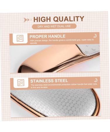 Housoutil Double-Sided Rubbing Board Pedicure Foot Scraper Foot Scrubber Foot Sander Pedicure Tools for Feet Callus Exfoliator Stainless Steel Pedicure File Bright Light - Buy Online on GoSupps.com