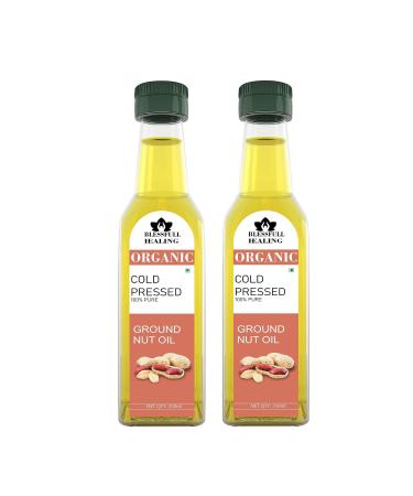 Blessfull Healing Cold Pressed Peanut Oil for Healthy Cooking Glowing Skin 250 ml / 8.45 fl oz 2 Pack Pack of 2