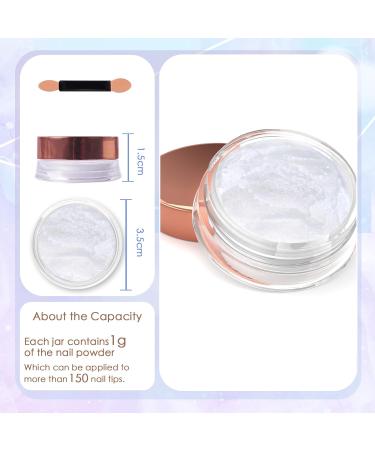 Laza Mermaid Pearl Chrome Nail Powder - Glazed Donut Metallic Mirror Effect & Iridescent Aurora Glitter for Gel Nail Art | International Shipping Available - Buy Online on GoSupps.com