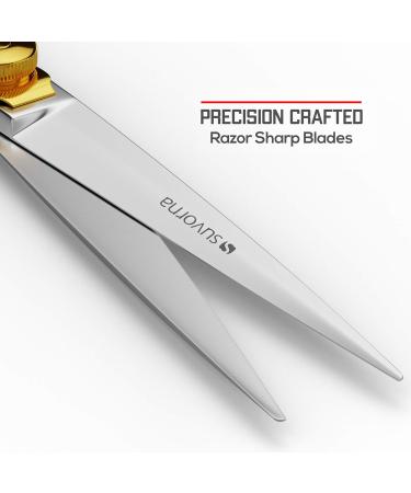 Suvorna 6 Professional Hair Scissors - Japanese Hairdressing Scissors for Men & Women | Barber Scissors with Razor Sharp Blades - 1 Count Pack - Buy Online on GoSupps.com