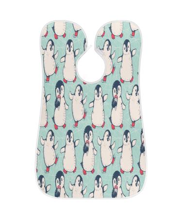 Cartoon Penguins Beard Bib Apron | Non-Stick Waterproof Beard Cape for Men | Hair Catcher & Grooming Cloth with Suction Cups | Perfect Gifts for Men - Buy Online on GoSupps.com