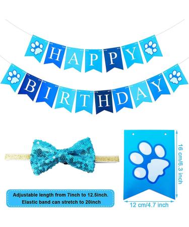 Dog Birthday Sparty Bandana Hats Set - 1st Birthday Decorations with Banner & Paw Printing Balloon - Perfect for Young Dogs! - Buy Online on GoSupps.com