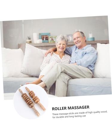 Frcolor Wooden Muscle Roller Massage Device - Premium Manual Wood Massager for Deep Tissue Relief | International Shipping Available - Buy Online on GoSupps.com