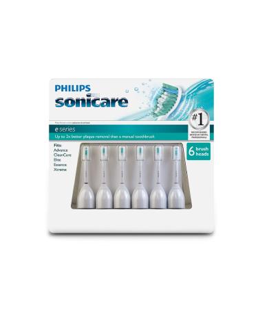 Philips Sonicare Toothbrush e Series Heads Fits: Essence Xtreme Elite and Advance - 6 Pack