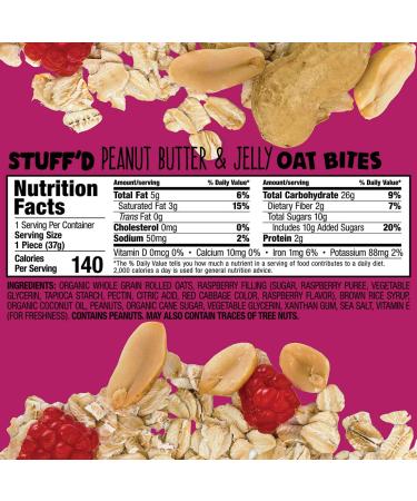 Bobo's Oat Stuff'd Bites (Peanut Butter & Jelly 30 Pack) - Gluten Free Whole Grain Rolled Oat Snack - Vegan On-The-Go Snack - Made in USA - Buy Online on GoSupps.com