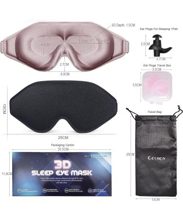 3D Sleep Mask for Men and Women with Earplugs - Night Blindfold for False Eyelash Extensions, Yoga, Travel - Grey - Buy Online on GoSupps.com