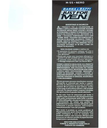 Just For Men Beard and mustache permanent color with black brush M55 2 x 14 ml - Buy Online on GoSupps.com